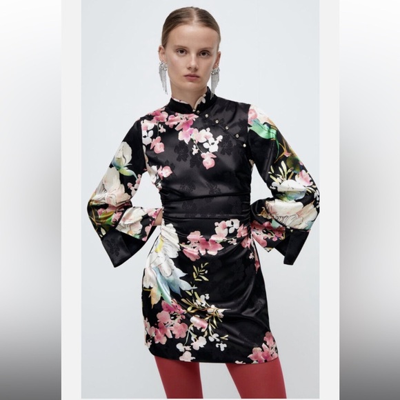 Zara floral print mini dress - Picture 4 of 5